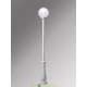 Уличный фонарный столб Fumagalli Nebo/Globe 300 белый, плафон шар дымчатый 2,8м