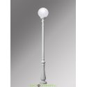 Уличный фонарный столб Fumagalli Nebo/Globe 300 белый, плафон шар белый 2,8м