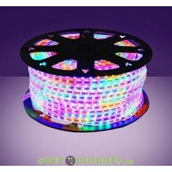 Лента светодиодная полноцвет SMD5050-60 LED/м-220 В-14,4 Вт/м-IP67-RGB (20м)
