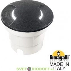 Тротуарный светильник (корпус черный, плафон матовый) Fumagalli Ceci 120-2L 1хGX53 LED с лампой 350Lm, 4000К