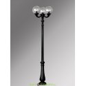 Столб фонарный уличный Fumagalli Nebo Ofir/Globe300 3L черный, плафон шар прозрачный 2,9м