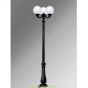 Столб фонарный уличный Fumagalli Nebo Ofir/Globe 300 3L черный, плафон шар молочный 2,9м
