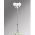 Столб фонарный уличный Fumagalli Nebo Ofir/Globe 300 3L белый, плафон шар молочный 2,9м