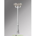 Столб фонарный уличный Fumagalli Nebo Ofir/Globe 300 3L белый, плафон шар дымчатый 2,9м