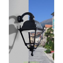 Уличный настенный садовый светильник Fumagalli Ofir/Simon черный/прозрачный