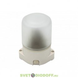 Светильник для бани пласт/стекло, прямой IP65 E27 max 60Вт 135х105х84 БЕЛЫЙ НББ 01-60-001