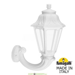 Настенный фонарь уличный белый Fumagalli OFIR/ANNA белый прозрачный, теплая лампа