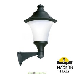 Настенный, фасадный фонарь уличный черный E27 Fumagalli MIDIPILAR/REMO