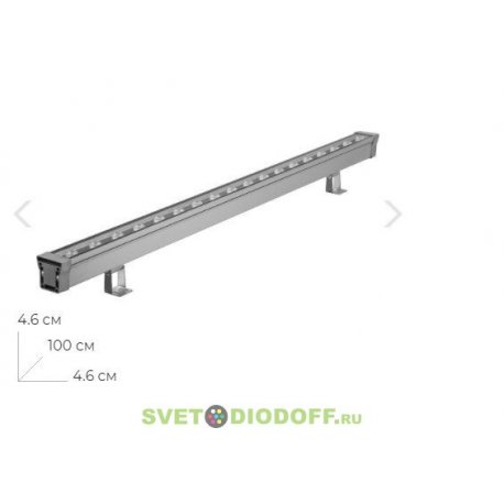 Светодиодный линейный прожектор, 18LED 2700К, 1000*46*46mm, 18W 85-265V, IP65,LL-889 Теплый белый