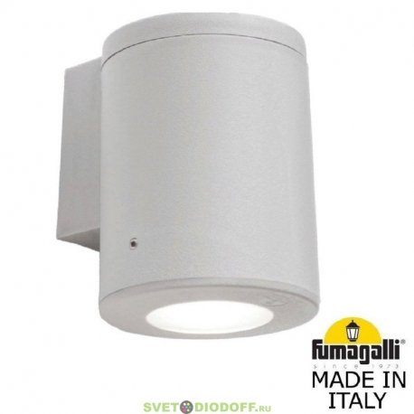 Светильник светодиодный настенный однолучевой, Fumagalli FRANCA 90 WALL, белый, прозр., 1xGU10 LED с лампой 3,5W