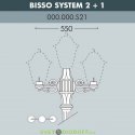 Консоль на опору Bisso для трех светильников 2+1