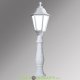 Столб фонарный садовый уличный Fumagalli LAFET/Noemi белый, матовый, 1xE27 LED-HIP с лампой 1500Lm, 3000К, 1,2м IAFET.R