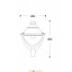 Столб фонарный уличный Fumagalli EKTOR4000/BEPPE400 черный/прозрачный 4.6м