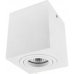 Потолочный накладной светильник КУБ под лампу GU10, белый, Н 100, D 85