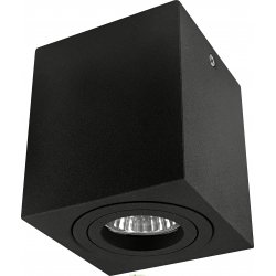 Потолочный накладной светильник КУБ под лампу GU10, черный, Н 100, D 85