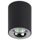 Потолочный накладной светильник Бочонок под лампу GU10, черный/хром, Н 100, D 80, OL1 GU10 BK/CH