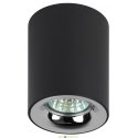 Потолочный накладной светильник Бочонок под лампу GU10, черный/хром, Н 100, D 80, OL1 GU10 BK/CH