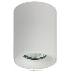 Потолочный накладной светильник Бочонок под лампу GU10, белый, Н 100, D 80, OL1 GU10 WH
