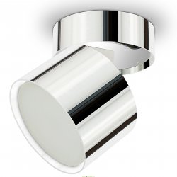 Потолочный накладной светильник Бочонок под лампу GX53, хром, Н 83, D 80, OL12 GX53 CH