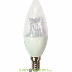Лампа светодиодная LED Premium 8,0W 220V E14 2700K прозрачная свеча с линзой (композит)