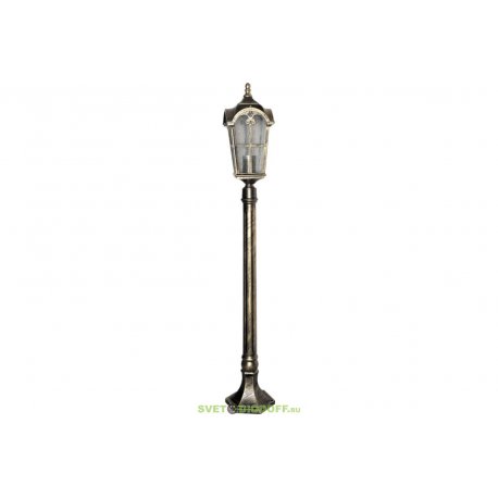 Светильник садово-парковый Feron PL107 четырехгранный, столб 60W 230V E27, черное золото