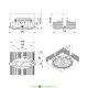 Мощный светодиодный Прожектор D 40Вт, 5000К, 6700Лм, оптика 35 градусов, IP67