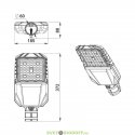 Консольный светодиодный светильник Гроза XS ЭКО 40Вт, 6500Лм, 4000К линза 155×70° градусов