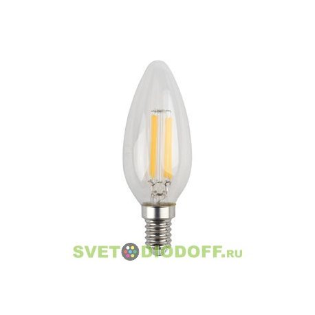 Лампа светодиодная СВЕЧА прозрачная ЭРА F-LED B35-5w-827-E14