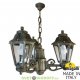 Уличный подвесной светильник Fumagalli Sichem/Anna черный/прозрачное 3х рожковый 3xE27 LED-FIL с лампой 800Lm, 4000К (люстра)