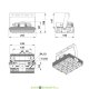 Прожектор светодиодный, мощный серия S 100Вт, 5000К, 15500Лм, угол 130×30°, IP67 (3000К теплый, 4000К нейтральный под заказ)