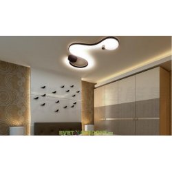 Настенно-потолочный светодиодный светильник DESIGN LED Line A 12,6W 3000K теплый белый, корпус черный