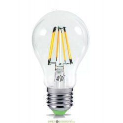 Лампа светодиодная Филамен LED-A60-deco 9Вт 230В Е27 3000К 810Лм прозрачная IN HOME