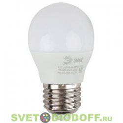 Лампа светодиодная ЭРА LED smd Р45-6w-827-E27 ECO 2700К