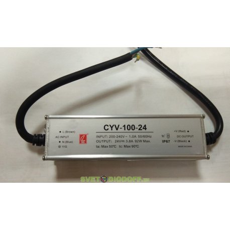 Блок питания Влагозащитный CYV-100-24 92W (3.8A), 24 V, IP67