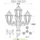 Столб фонарный уличный Fumagalli Gigi Bisso/Anna 3+1 черный, прозрачный 2,3м 4xE27 LED-FIL с лампами 800Lm, 4000К