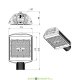 Консольный светодиодный уличный светильник Магистраль v3.0 Мультилинза 155×70° градусов, ЭКО 30Вт, 5000К, 4800Лм, IP67
