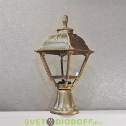 Уличный наземный светильник Fumagalli Minilot/Cefa античная бронза, прозрачный плафон 1xE27 LED-FIL с лампой 800Lm, 2700К