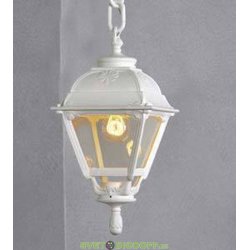 Подвесной уличный светильник Fumagalli Sichem/Cefa белый/ прозрачный 1xE27 LED-FIL с лампой 800Lm, 2700К