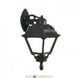 Уличный настенный светильник Fumagalli Bisso/Cefa черный/матовый плафон 1xE27 LED-FIL с лампой 800Lm, 2700К