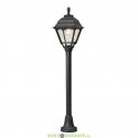 Уличный светильник столб Fumagalli Mizar/Cefa черный/матовый плафон 1,1м 1xE27 LED-FIL с лампой 800Lm, 2700К