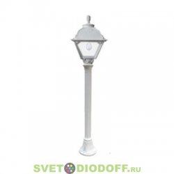 Уличный светильник столб Fumagalli Mizar/Cefa белый/матовый плафон 1,1м 1xE27 LED-FIL с лампой 800Lm, 2700К
