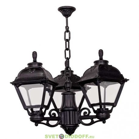 Уличный подвесной светильник Fumagalli Sichem/Cefa 3L черный/прозрачный