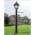Уличный светильник столб Fumagalli Aloe/Cefa черный/прозрачный 1,47м 1xE27 LED-FIL с лампой 800Lm, 2700К