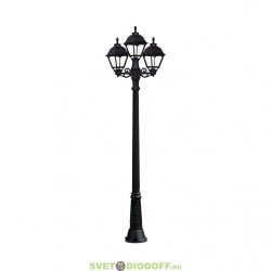 Уличный фонарь столб Fumagalli Ricu Bisso/Cefa 2+1 черный/прозрачный 2,55м