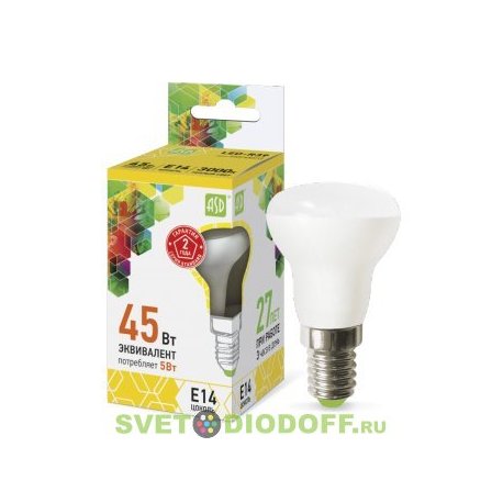 Лампа светодиодная LED-R39-standard 5Вт 230В Е14 3000К 450Лм ASD