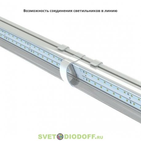 Линейный светодиодный Аварийный светильник Айсберг v2.0 БАП (350лм 3ч), 30Вт, 3950Лм, 4000К Дневной, Прозрачный