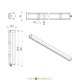 Линейный светодиодный Аварийный светильник Айсберг v2.0 БАП (350лм 3ч), 30Вт, 3950Лм, 5000К Яркий дневной, Прозрачный