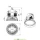 Промышленный подвесной Аварийный светильник Профи Нео 50 M БАП (400лм 3ч) 50Вт, 8370Лм, 3000К Теплый, линза 120°