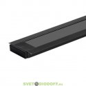 Алюминиевый профиль для светодиодных лент SD-251В2, 2000х22х6мм черный, экран черный