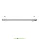 Линейный фасадный светодиодный светильник Барокко 24 Матовый, 24Вт, 2710Лм, 4000К Дневной, 1200мм, IP67